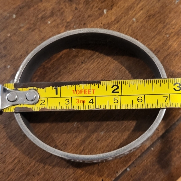 Coach Silver Toned Hinged Bangle Logo Bracelet - Picture 7 of 7